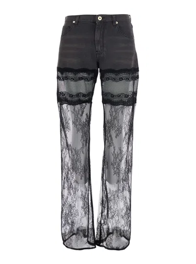 Blumarine Regular-fit Denim Pants With Pockets And Front Closure In Black