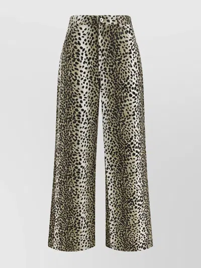 Blumarine Relaxed Fit Boyfriend Jeans With Unique Print In Multicolor