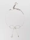 Blumarine Rhinestone Bow Choker With Logo