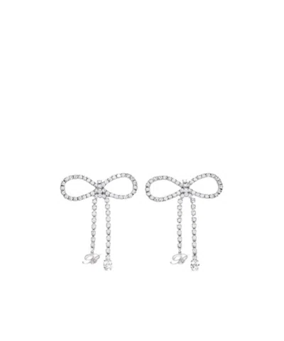 BLUMARINE BLUMARINE EMBELLISHED BOW EARRINGS