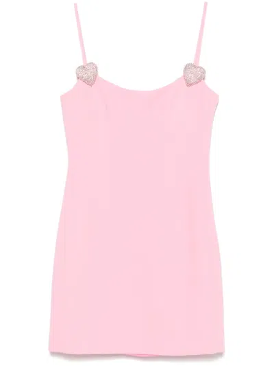 Blumarine Rhinestone-detail Mini Dress In Pink