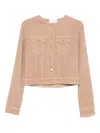 Blumarine Rhinestone-embellished Jacket In Neutral