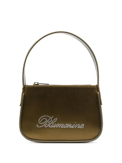 Blumarine Gem-logo Detail Mini Bag In Green