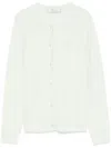 Blumarine Rhinestone-logo Cardigan In Green