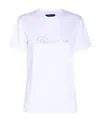 Blumarine Women Logo Cotton T-shirt In White
