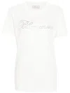 Blumarine Rhinestone-logo T-shirt In White