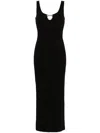 Blumarine Bow-detailed Maxi Dress In Black