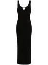 Blumarine Bow-detailed Maxi Dress In Black