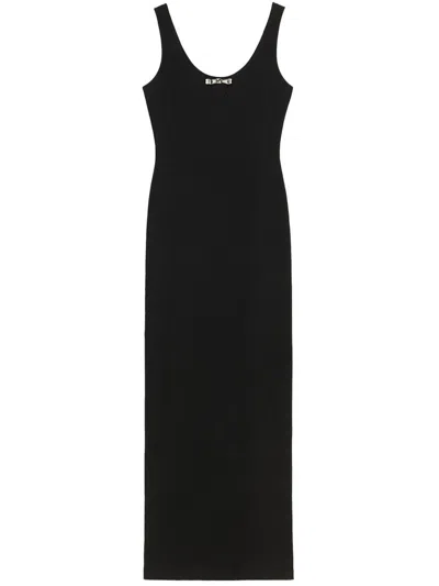 Blumarine Rib Dress Clothing In Black