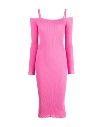 Blumarine Rib Dress In Pink