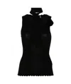 Blumarine Rib Knitted Vest In Black