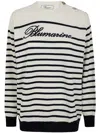 Blumarine Ribbed Crewneck In White