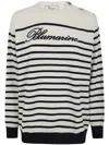 Blumarine Ribbed Crewneck In White