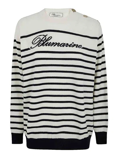 BLUMARINE SUÉTER CUELLO REDONDO - BLANCO