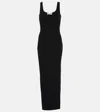 Blumarine Bow-detailed Maxi Dress In Black