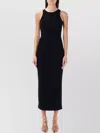 Blumarine Abito Midi Con Ricamo B Gothic In Strass In Black