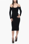 Blumarine Cold-shoulder Lace-trim Dress