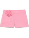 Blumarine Belt Loop Shorts In Pink