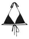 Blumarine Rose Bikini Top In Black