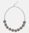 Blumarine Rose Choker In Silver