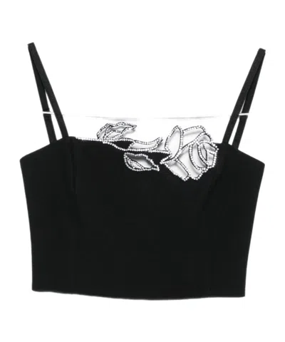 BLUMARINE ROSE-EMBELLISHED TOP