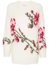 Blumarine Knit Crewneck Sweater In White