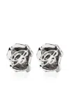 Blumarine Rose-motif Earrings In Silver