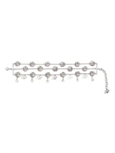 Blumarine Rose-motif Necklace In Metallic