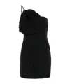 Blumarine Rose Patch One-shoulder Mini Dress