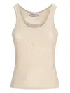 Blumarine Rose-pattern Mesh Top In Neutral