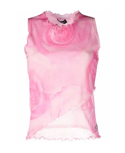 BLUMARINE ROSE-PRINT TANK TOP