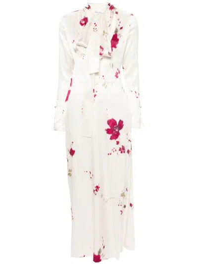 Blumarine Roses-print Maxi Dress In Multicolor