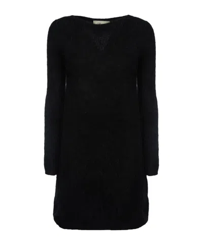 Blumarine Round-neck Mini Dress In Black