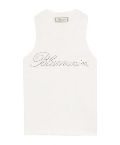 Blumarine Round-neck Vest In White