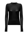 Blumarine Round-necked T-shirt In Black