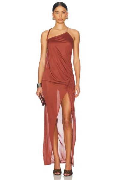 BLUMARINE RUCHED LONG DRESS