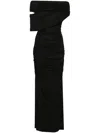 Blumarine Gerafftes Maxikleid In Schwarz