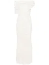 Blumarine Ruched Maxi Dress In White