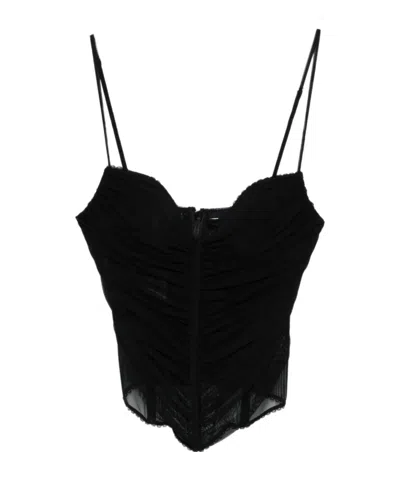 BLUMARINE RUCHED MESH TOP