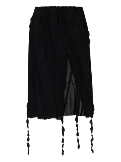 BLUMARINE RUCHED MIDI SKIRT