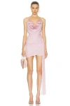 Blumarine Ruched Mini Dress In Pink