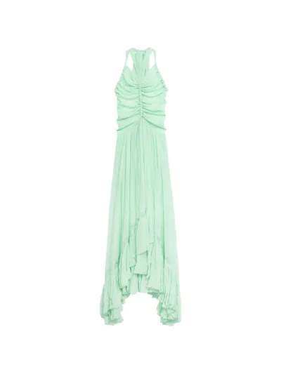 Blumarine Halter-neck Sleeveless Dress In Green
