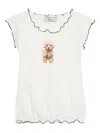 Blumarine Ruffled Cap-sleeve Top