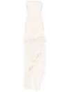 Blumarine Ruffled Maxi Dress In Neutrals