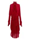 Blumarine Ruffled Maxi Dress In Red