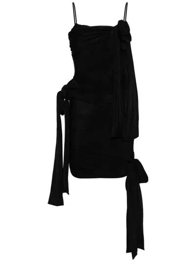 Blumarine Black Stretch Nylon Mini Dress