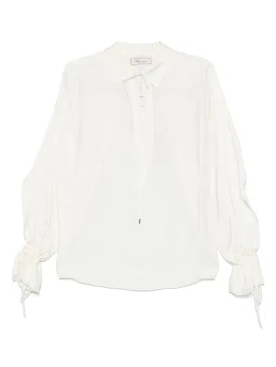Blumarine Satin Blouse In White