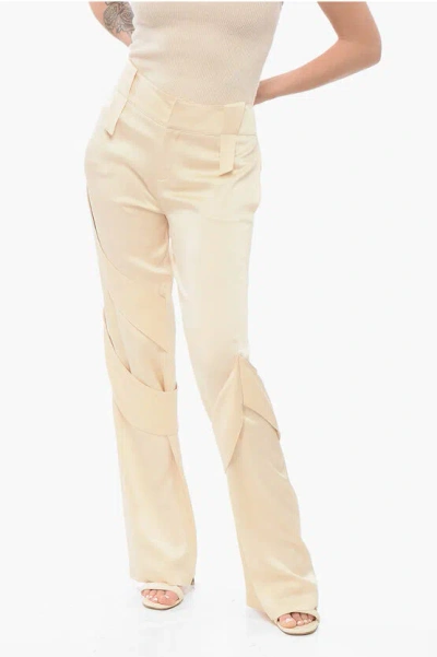BLUMARINE SATIN CARGO PANTS