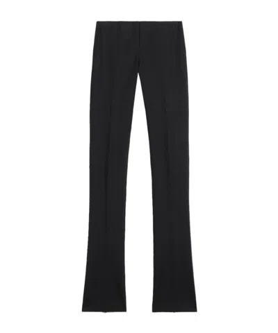 Blumarine Satin Cigarette Pants In Black