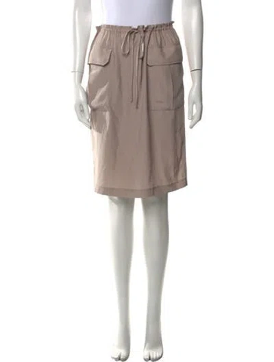Pre-owned Blumarine Satin Knee-length Skirt In Neutral